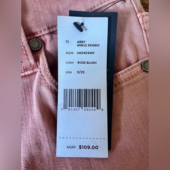 Liverpool NWT Pink Abby Ankle Skinny Jeans - Size 0/25 - Picture 10 of 13